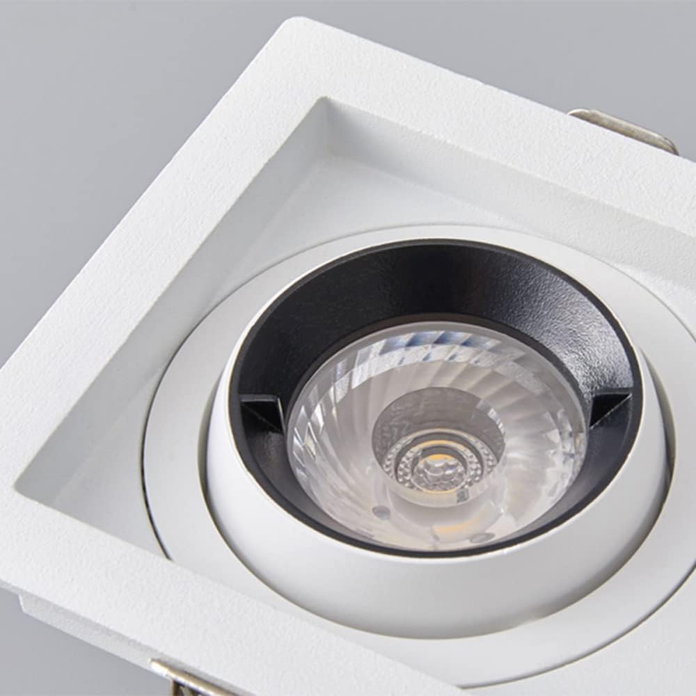 Angle Adjustable Downlight Rotatable Eyeball Spotlights 2 Heads Rectangle Can Lights 24W Replacement Recessed Conversion Kit,High Brightness-no Strobe
