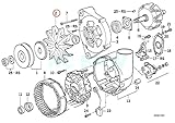 12311735306 Original de BMW E23 E24 E28 E30 E32 E34 E36 12311735306 OEM rueda de ventilador de alternador