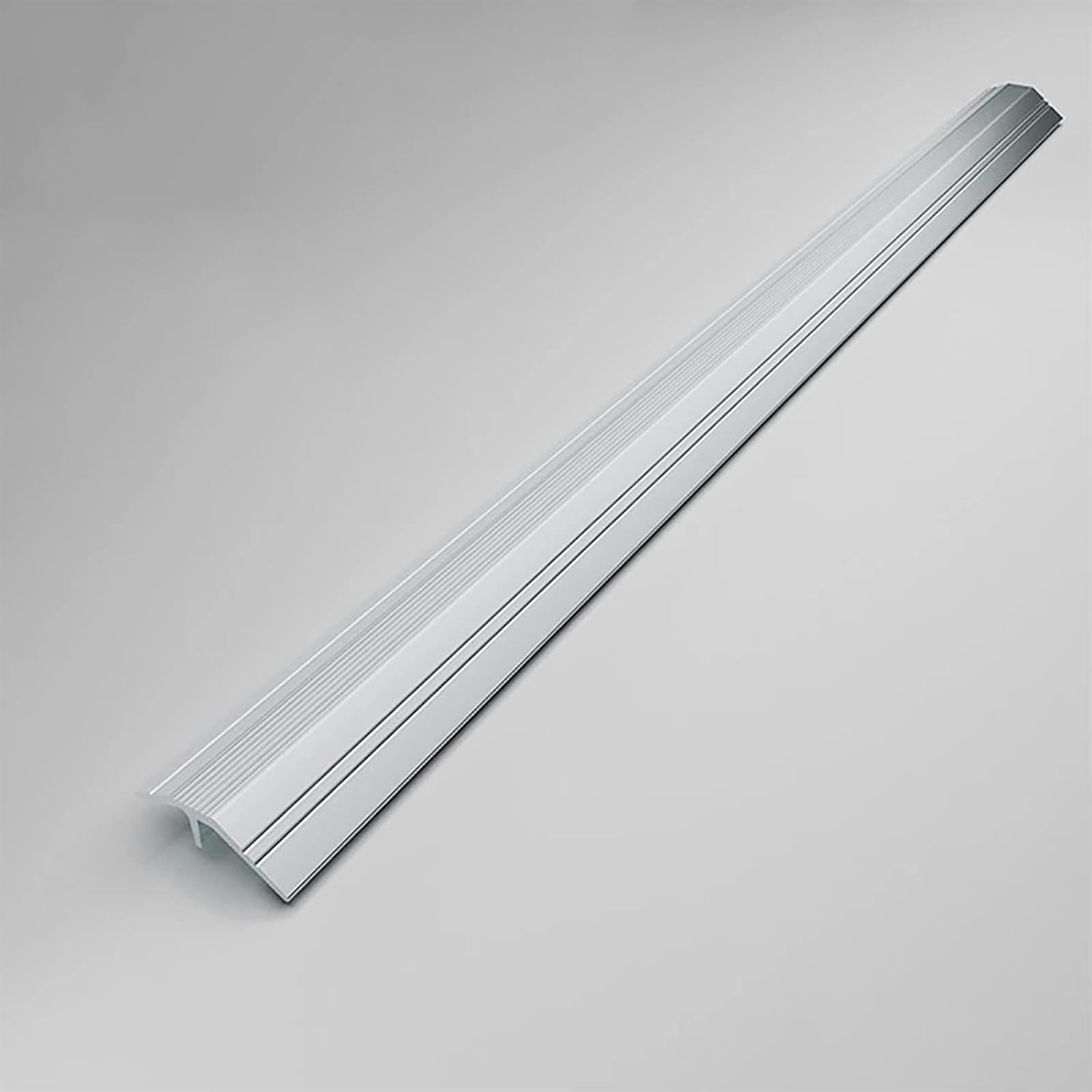 KEuLen Profilo di Transizione, Striscia di Soglia, Striscia di Transizione Extra Lunga con Barra di rifinitura scanalata for Bordi di Piastrelle/Pavimento for Pavimenti Irregolari(Silver)