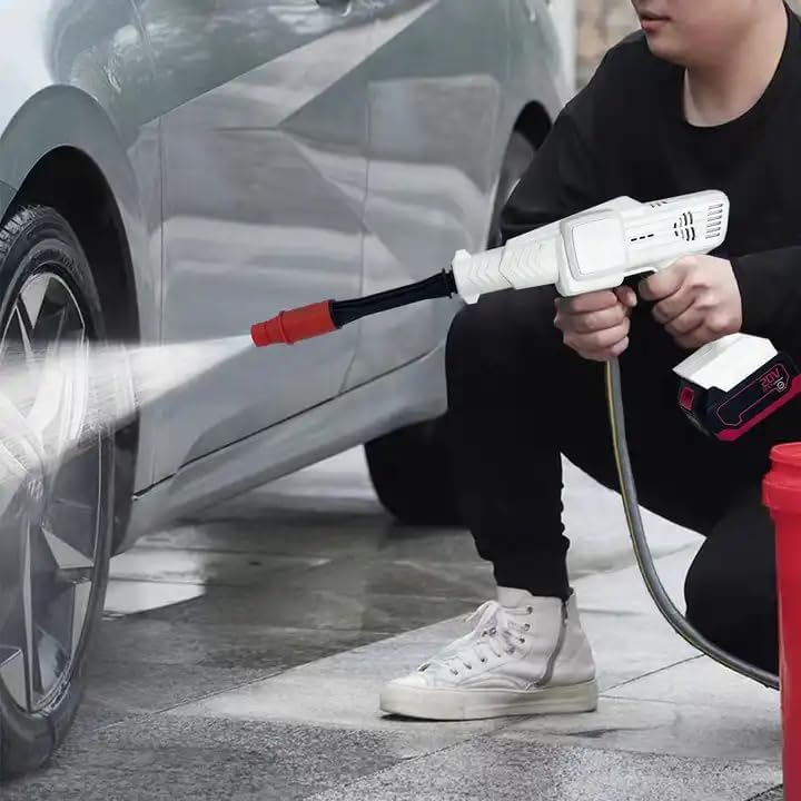 WOLF pihot® Cordless High Pressure Cleaning Machine with 6-in-1 Full Angle Nozzle, More Powerful Motor for Cars, Floors Cleaning