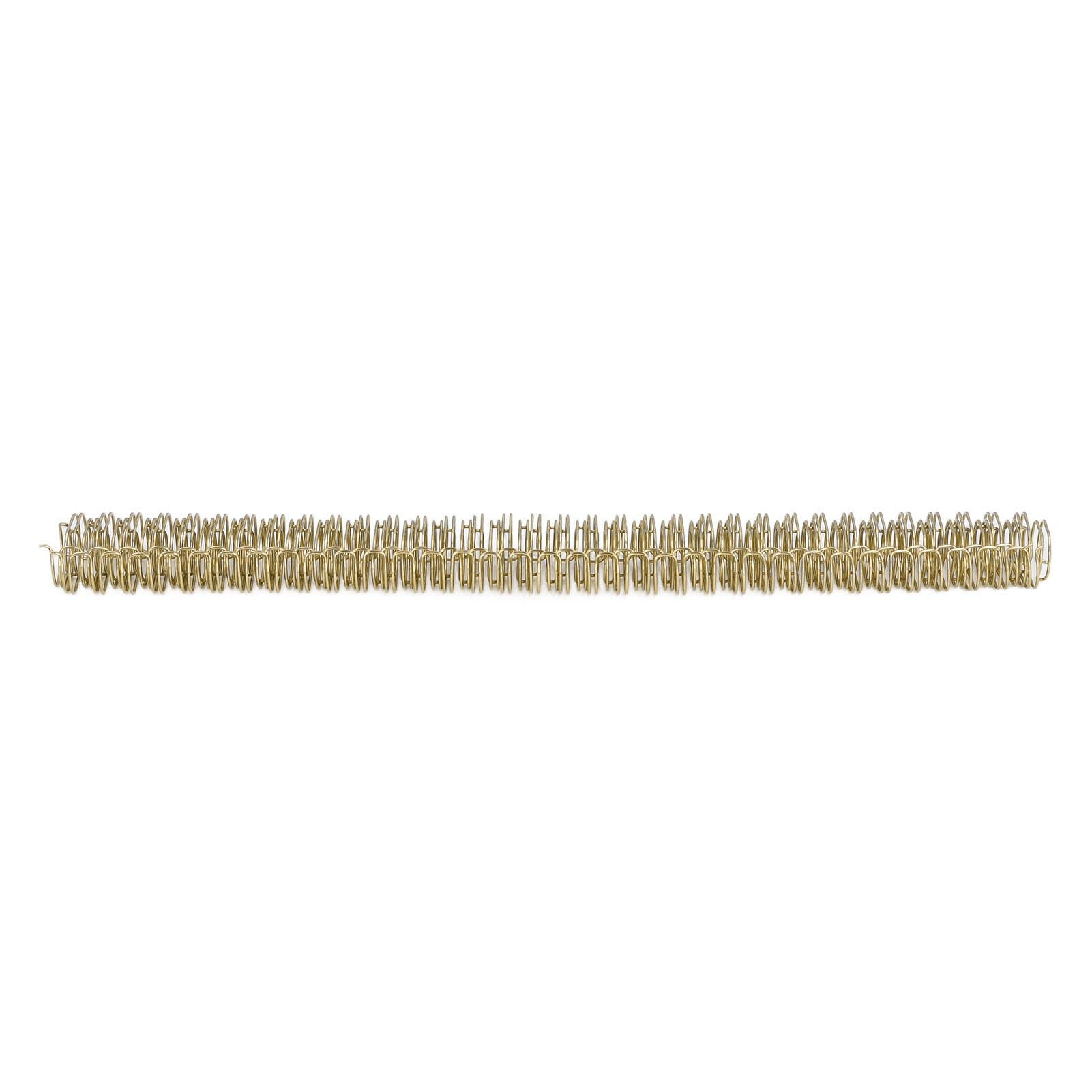 100 Stück Doppelschleifen-Drahtbinderücken, 100 Blatt Kapazität, 3:1 Teilung, 34 Schlaufen, 12,7 mm Durchmesser, Set-Set für A4-Papier (Helles Gold)