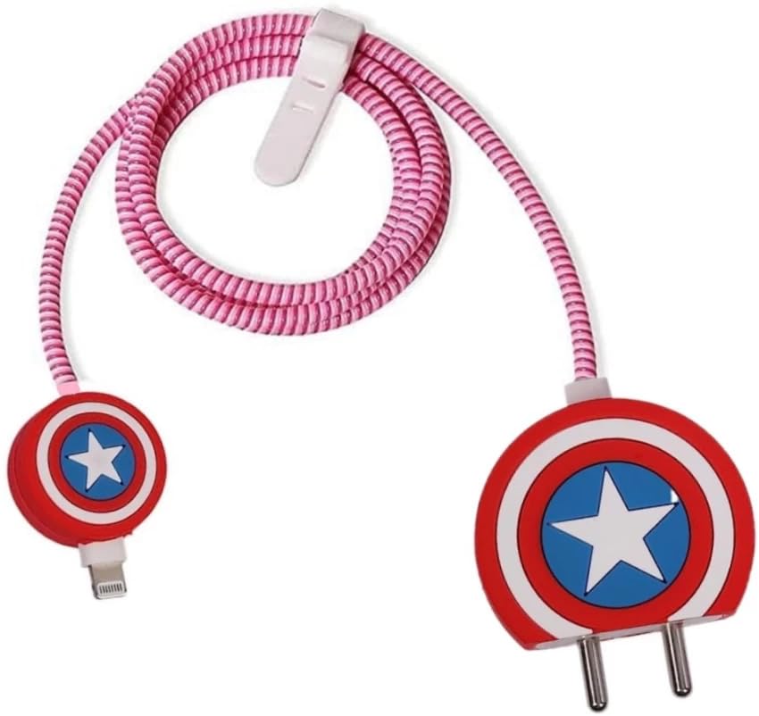 EDNITA Cable Protector with 3D Cute Pattern for iPhone Charger only 18W & 20W-Data Line Wire Saver Charging Cable Charger Protective Cable Full Protection Set of - 1 (Marvel) (B0D6HCBNW5) Amazon Price History, Amazon Price Tracker