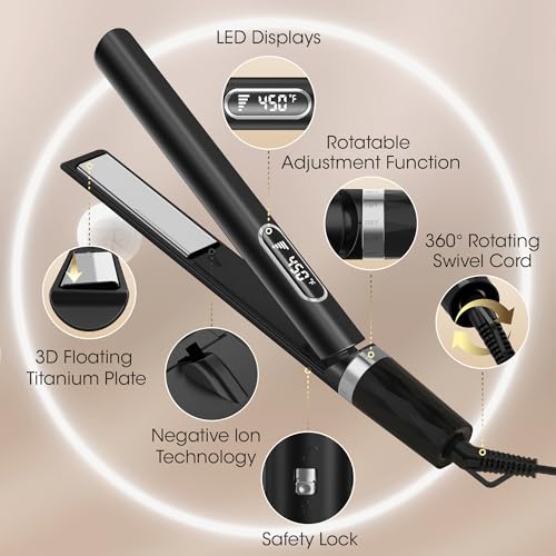 Plancha de Pelo SKIMI con Placas de Titanio 1 pulg miniatura 3