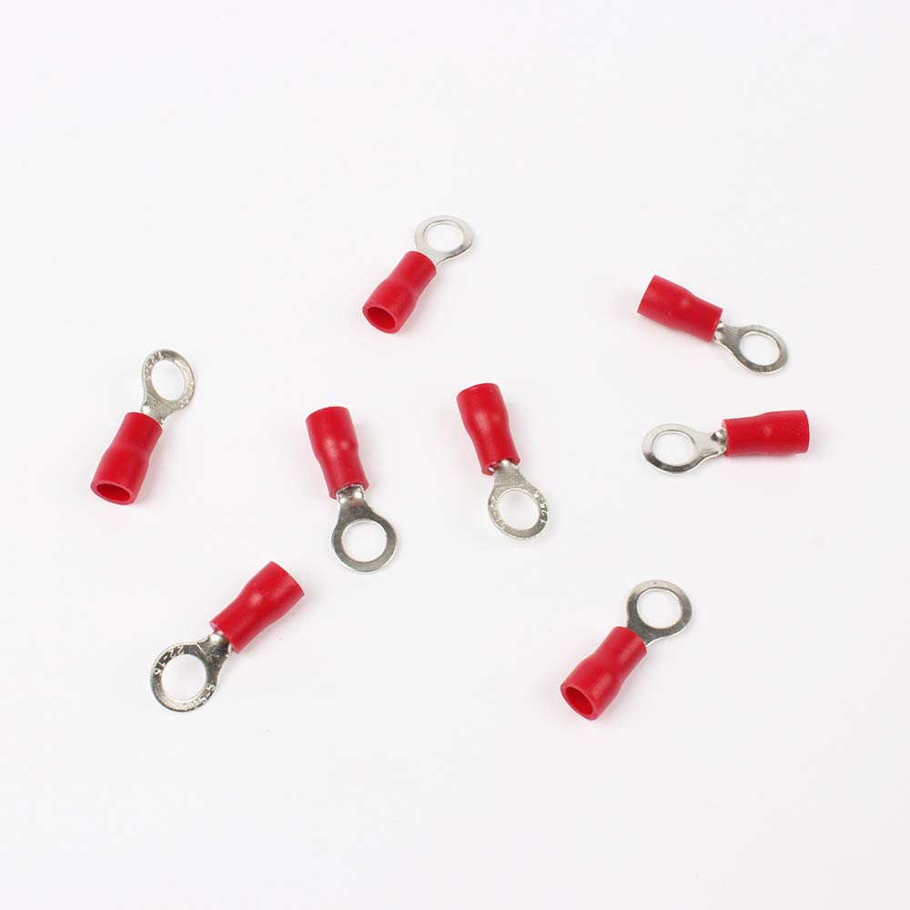 Connecteur de câble rouge RV1.25-5 pour éviter les mauvais contacts électriques 100x