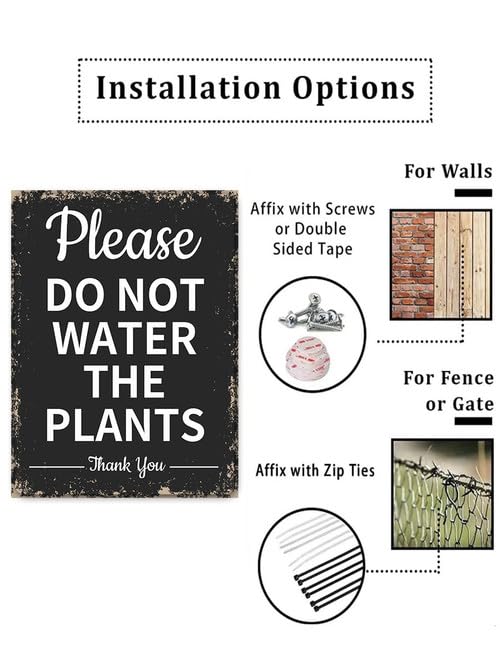 Amazon.com : Please Do Not Water The Plants Sign - Garden Flowers  Vegetables Private Property Outdoor Metal Yard Sign - 8x12 Inches Aluminum  Plaque for Outdoor Rustproof : Patio, Lawn & Garden