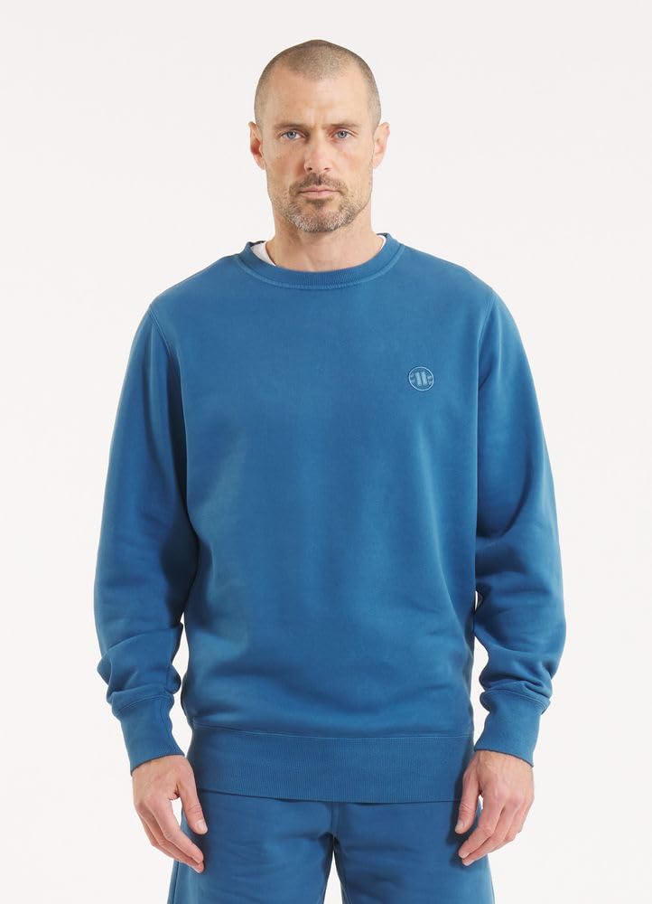 PITBULL Męska bluza basic męska wygodny sweter luźny sportowy krój Washed Lancaster II czas wolny Crewncek sportowa bluza