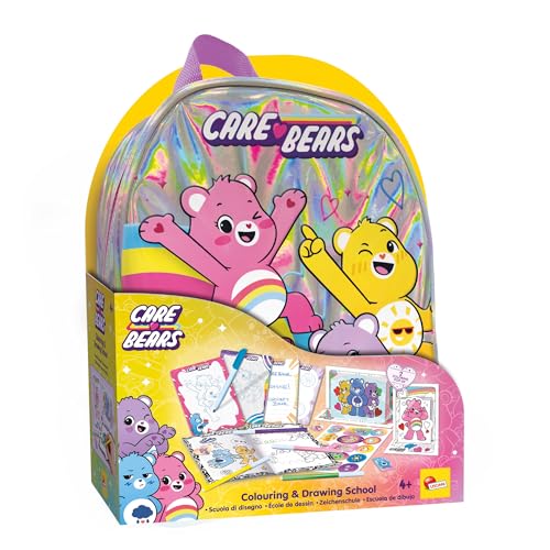 Lisciani - Care Bears Drawing School - Sac à Dos Créatif Bisounours Enfant dès 5 Ans - Cahier de Dessin et Coloriage - Ardoises Effaçables et Accessoires...