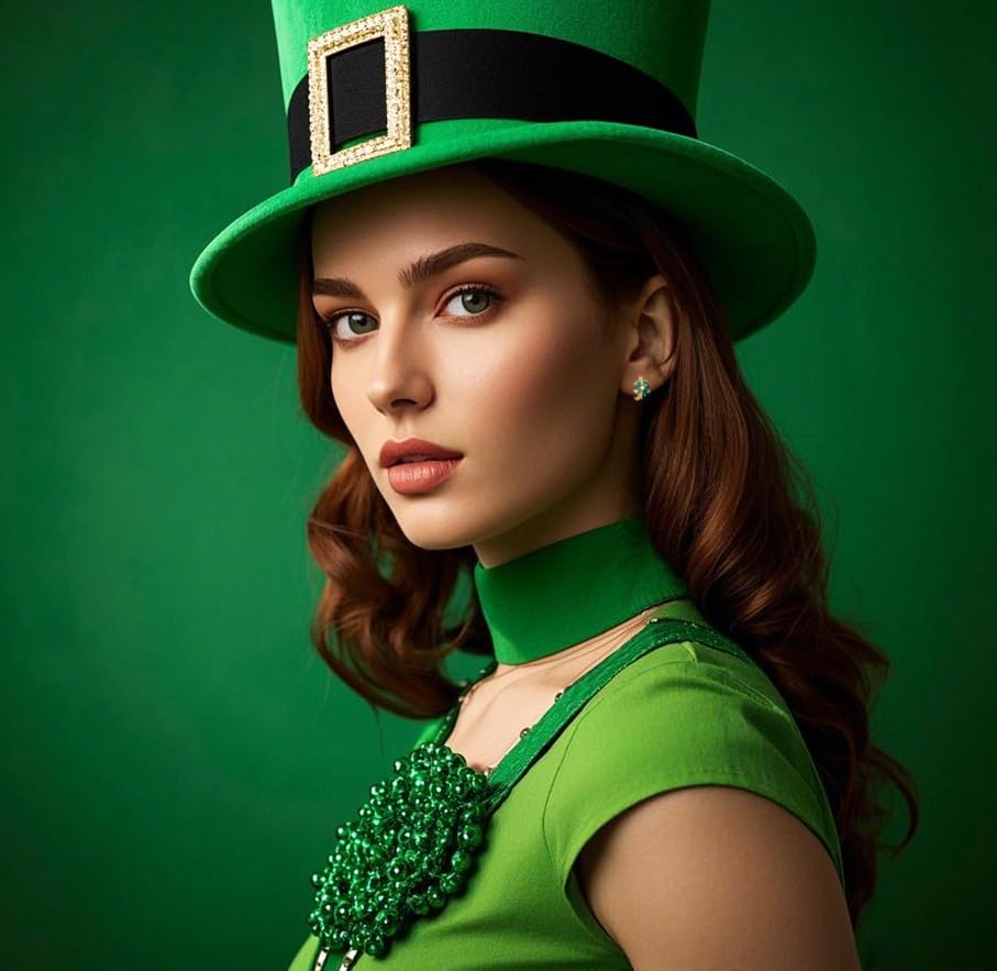 Reffeer Solid 925 Sterling Silver CZ Leaf Hoop Earrings Clover for Women Teens Shamrock Earrings Hoops Clover Leaves2