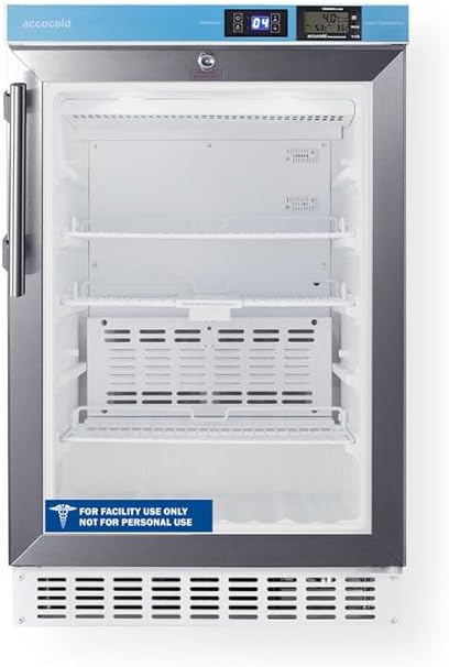 Accucold 2.65 cu.ft. Medical Refrigerator, 20” Wide, Vaccine Refrigerator, ADA Compliant, Glass Door- ACR46GL