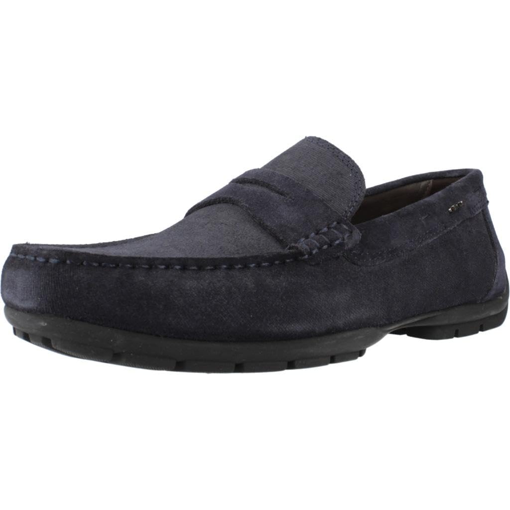 Geox U Moner W 2FIT Moccasin pour Homme, Bleu, 46 EU, Bleu, 46 EU