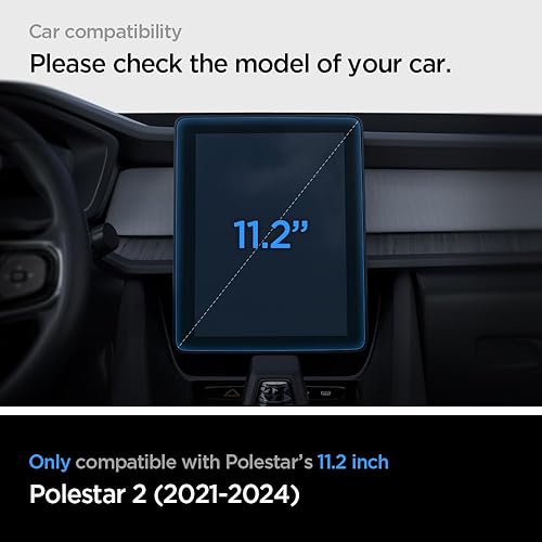 Miniatura 2 de Spigen GlasTR EZ FIT - Protector de pantalla de vidrio templado diseñado para Polestar 2 (2021202220232024) Pantalla táctil de tablero de
