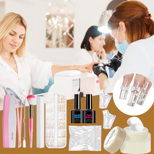 Gel solide de construction pour ongles et kit de manucure créative pour motifs gravés - 2