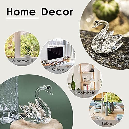 H&D HYALINE & DORA Sparkle Crystal Swan Figurine Collection Paperweight Table Centerpiece Ornament - Image 6