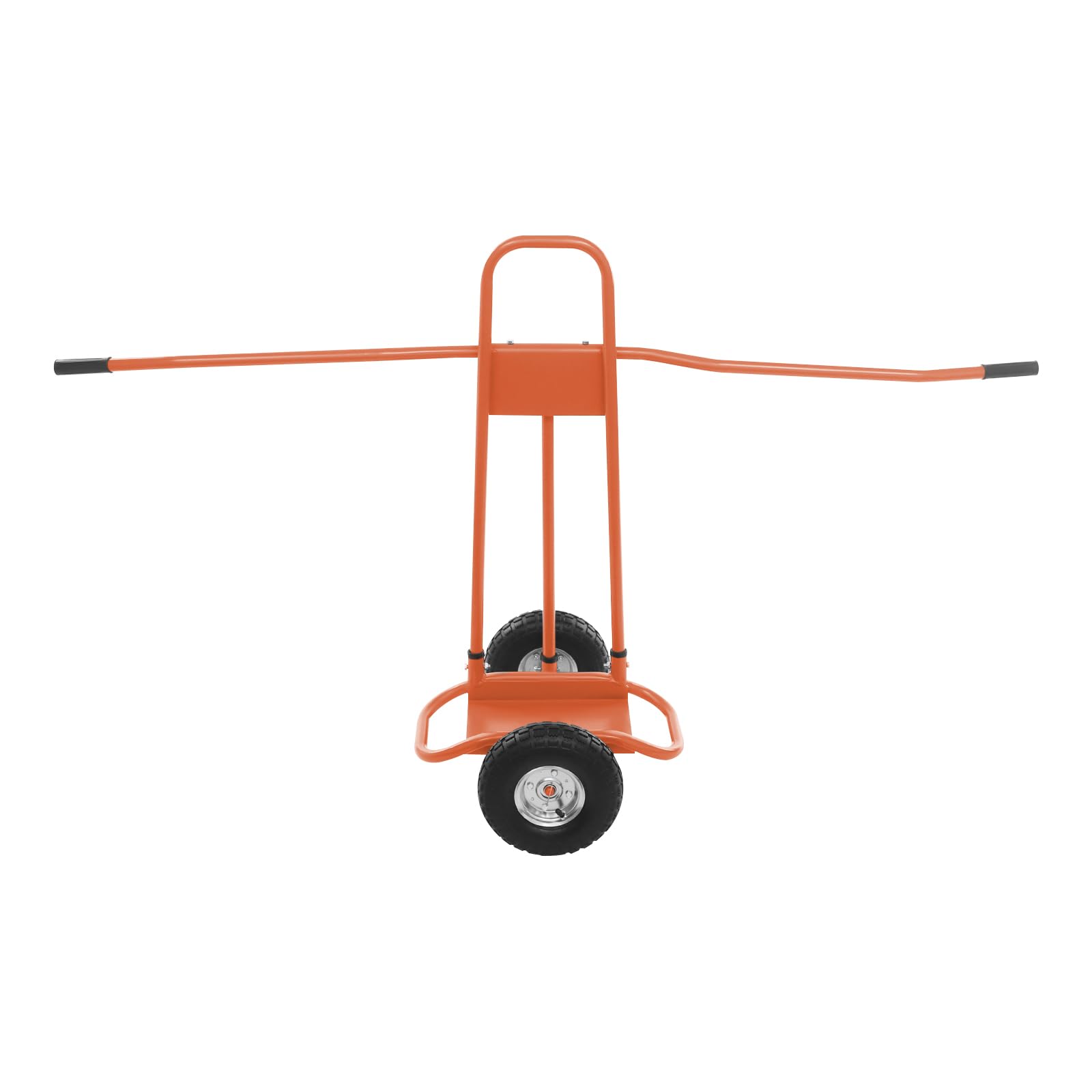 Plattenkarre Plattenwagen – Tragkraft 220 kg, Platten Transportwagen mit 2 Vollgummi Rädern, Schwerlast Plattentransportwagen für Platten, Fenstern, Holzplatten (Orange)