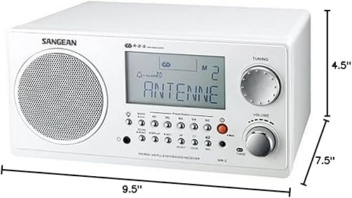 Miniatura 7 de Radio digital de mesa AMFM Sangean WR-2 Blanco