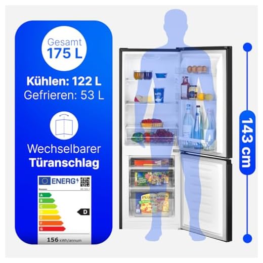 Bomann Kühlschrank mit Gefrierfach 143 cm