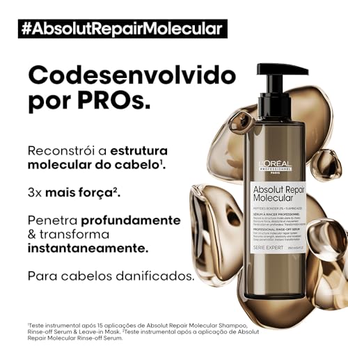 L'Oréal Professionnel Absolut Repair Molecular | Sérum reconstrutor com enxágue | Reparação profund
