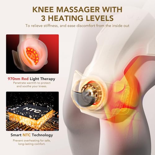 SKG Knee Massager with Heat and Vibration for Joint Comfort, Cordless Heated Knee Brace with 5 Massage Modes and 3 Heating Levels, Gifts for Women Men, Parents, Friends, WS500 by Pochita - Used condition - CA$161.49