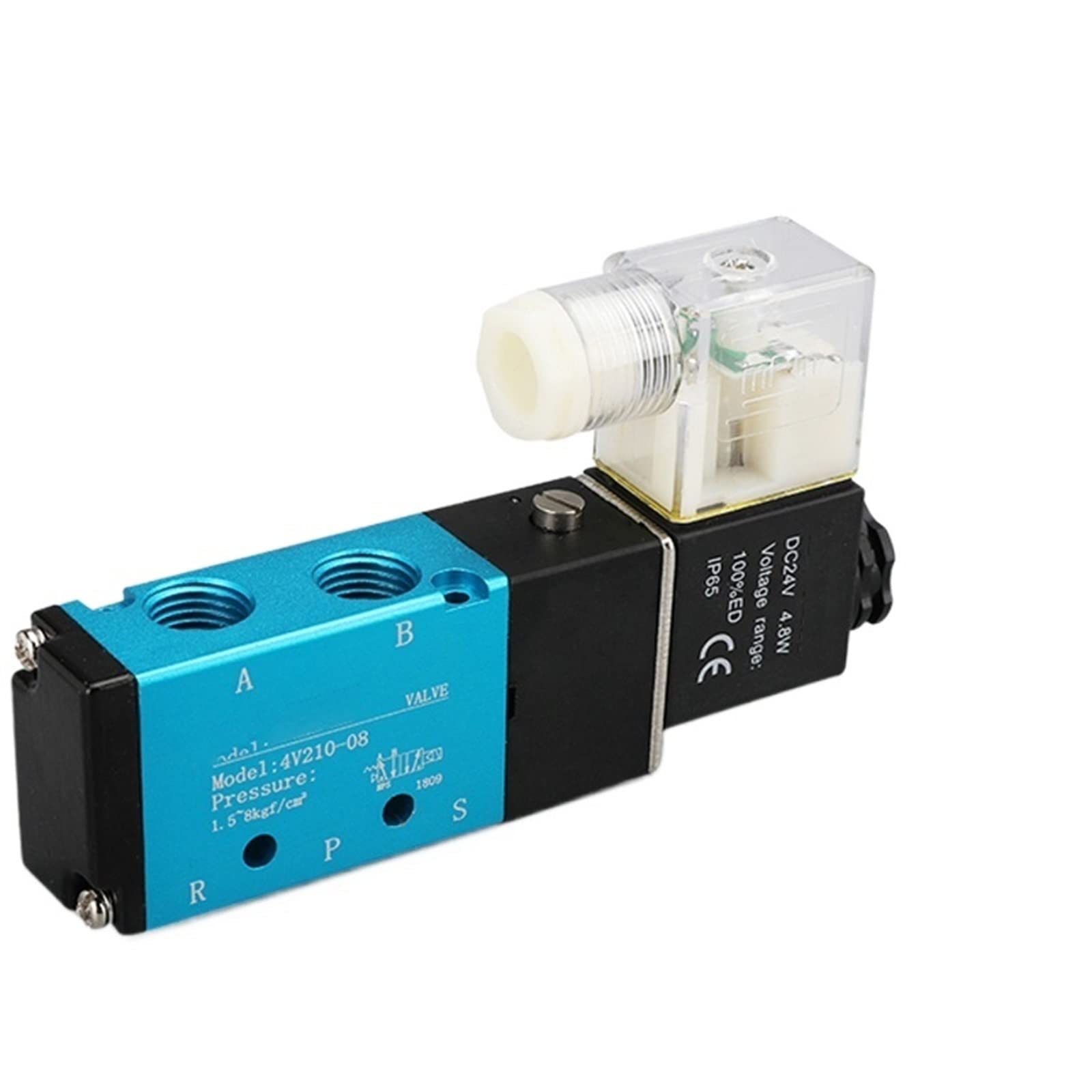 Elektrozawór elektromagnetyczny 5-drożny 2 pozycje 4V210-08 1/4quot; Rozmiar portu DC12V 24 V. Zawór regulacji powietrza, części pneumatyczne AC110V 220 V, 1 szt. (With-12 mm-dopasowanie