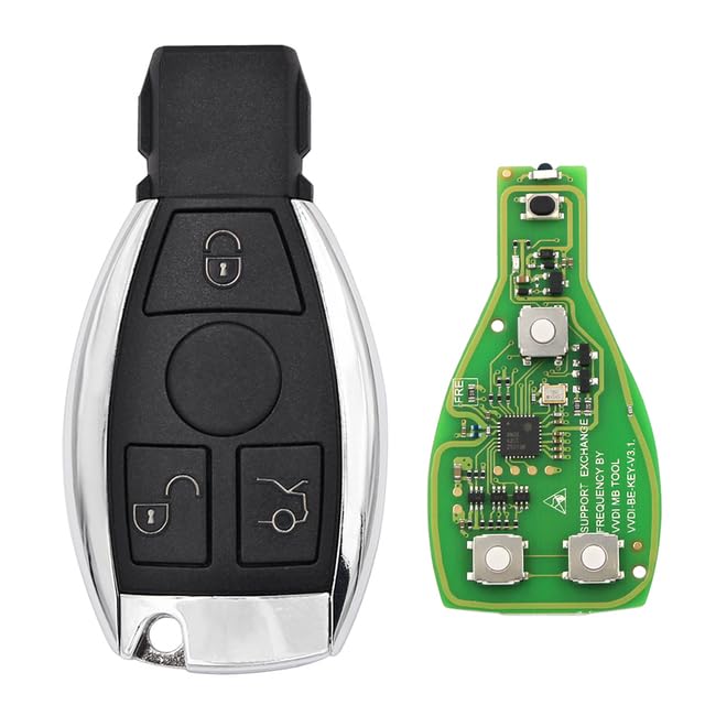 Auto Part - Original XHORSEs VVDI BE Key Pro V3.1 PCB Smart Remote Key Shell with Chip for Mercedess Benzs Improved Version 315Mһz/433Mһz (3B shell with BE key 5pcs)