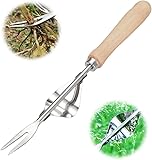 🌿 【Outil Parfait pour un Désherbage Efficace】 Conçu pour éliminer facilement les mauvaises herbes, cet outil manuel pénètre profondément dans le sol et extrait la racine entière d'un seul geste. Idéal pour arracher chardons, pissenlits, digitaire, mouron des oiseaux et autres adventices courantes du jardin.