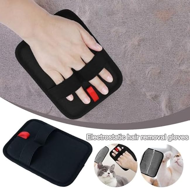 Pet Hair Removal Glove, Electrostatic Pet Hair Removal Gloves, 2025 Newly Upgraded, Reusable Hair Remover for Couch, Furniture, Carpet,Car Seat, Animal Fur Removal Tool, 1-PCS-dkxmD40e