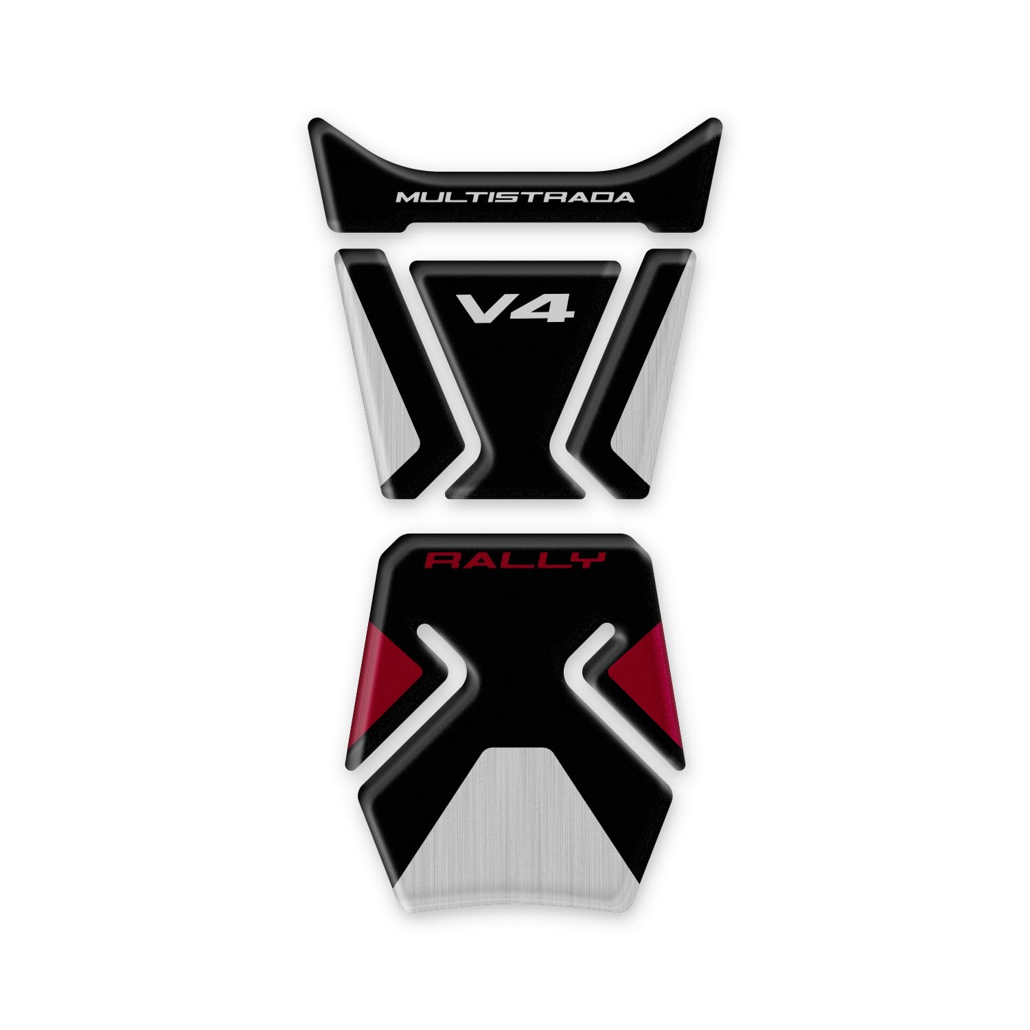 Adesivo Serbatoio 3D Per Ducati Hypermotard 939 - Resina Black, Made In Italy