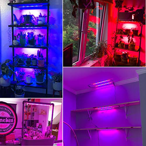 Cxhome T5 Led Grow Light Strips With Timer Red & Blue & Full Spectrum Plant Light With Auto On&Off, Plant Lamp With 3 Modes 4 Level Brightness, Grow Light Bar For Indoor Plant From Seeding To Harvest #TOP3