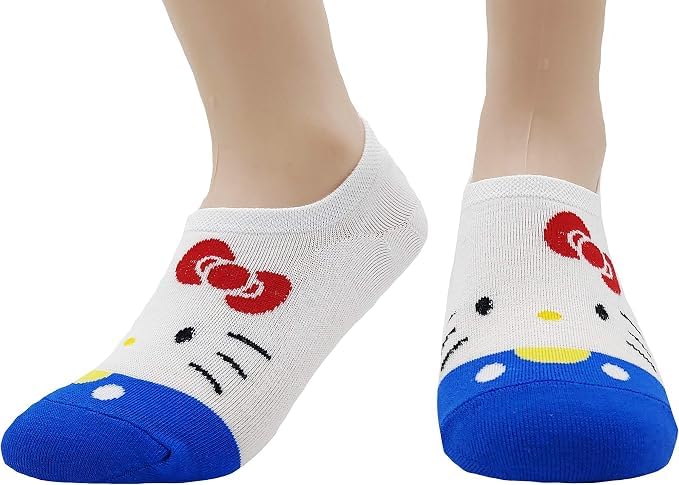 Image of JJMax Women's Kitty Cute Cartoon Cotton Blend Ankle Socks Sets