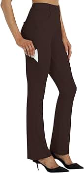 【THE MOZZ】Mild Bootcut Slacks MoFiz Women's Business Casual Dress Pants High Waisted