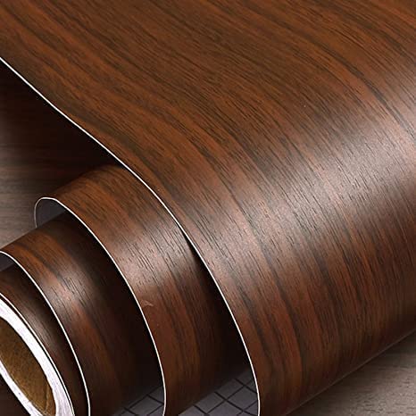 Image of Peel and Stick Wallpaper for Walls (45x300 cm) Pack of 1 | Waterproof Self Adhesive PVC Wallpaper for Bedroom, Living Room, Home, Office & Cupboard (Brown Textured)