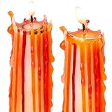 Spooky, Long Burning Halloween Drip Candles 6 Pk. Fun Bleeding Multi Color Candlesticks Add Cool, Creepy Vibe to any Party. Bloody, Dripping Multicolor Candle is Best for Gothic Wine Bottle Decor.