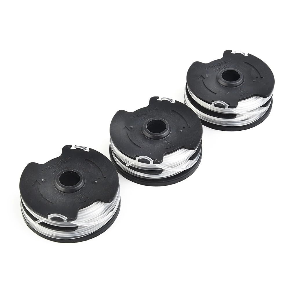 Lot de 3 bobines de fil de rechange for coupe-bordures Parkside PRT 550 A1, A3 et A5. Longueur totale : 8,3 m. Accessoires inclus.