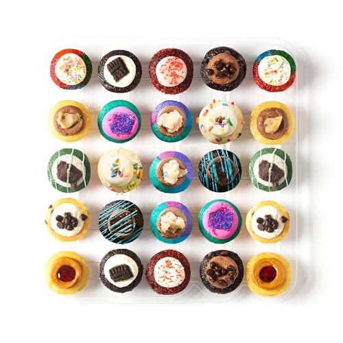 Baked by Melissa Cupcakes - Latest & Greatest - Assorted Bite-Size Cupcakes - 12 Flavors Include: Red Velvet, Triple Chocolate, Cookie Dough & More (25 Count)