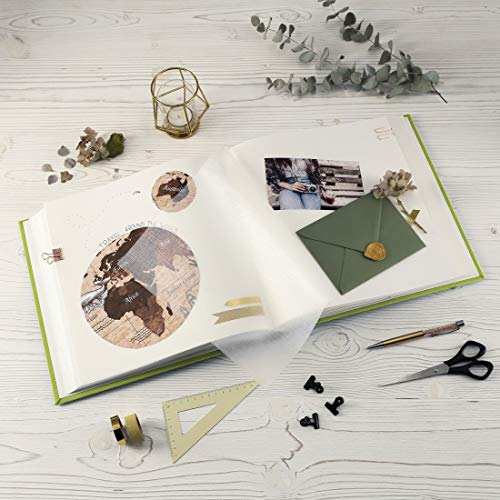 Hama Fotoalbum mit Stoffeinband 30x30 cm (Jumbo Fotobuch mit 100 weißen Seiten, Photoalbum mit Pergamin-Trennblättern… – Bild 8