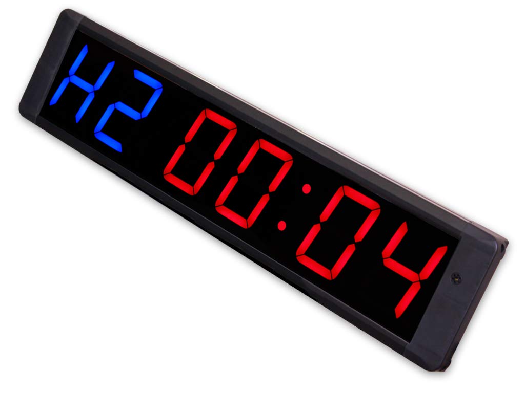 EYOU Programmable 4-inch 6 Digits Gym interval LED Clock (NEW STYPE(4R+2B))