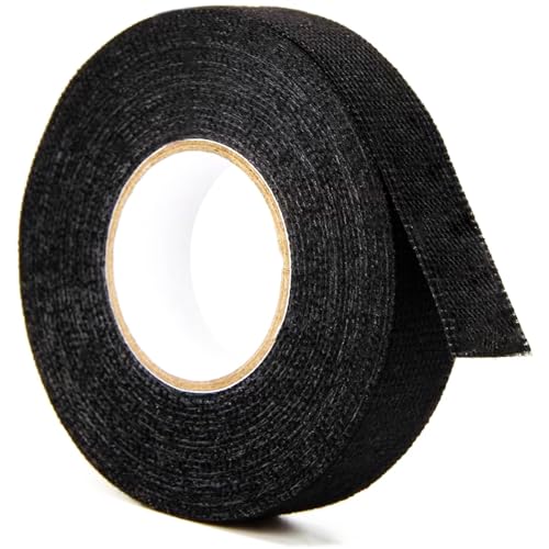 CABLEPELADO Cinta Aislante de Tela Negra 19 mm x 15 m | Resistente al Calor y a la Abrasión | Alta Adhesión | Ideal para Automoción, Electricidad y Electrónica