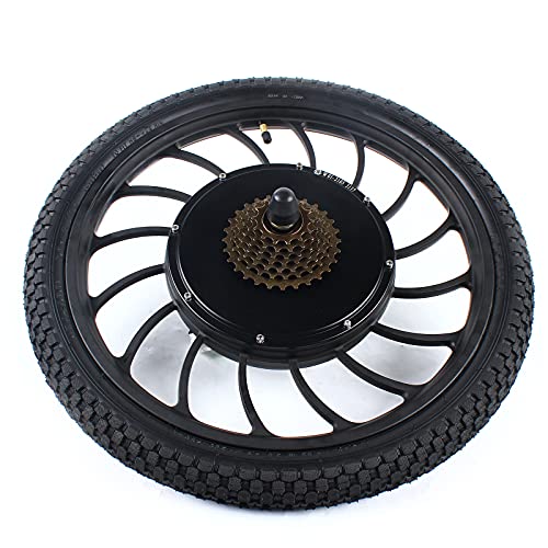 20 Inch Electric Bike Conversion Kit, 1000W 48V Front/Rear Wheel Electric Bicycle Motor Wheel Kit High Speed Brushless Gearless Ebike Hub Motor Kit with Tire (Front) - Thumbnail 7