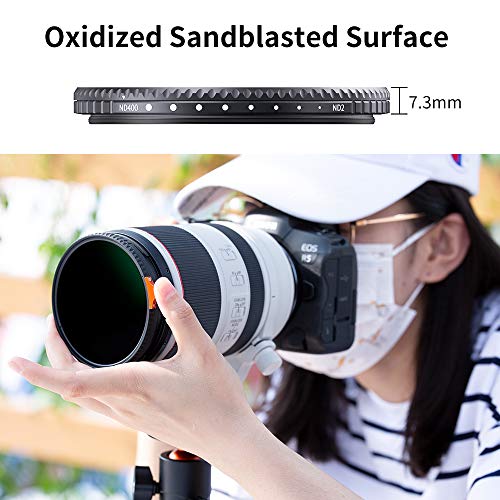 Image of K&F Concept HD Putter 82mm ND2-ND400 (9 Stop) Variable ND Filter, 32 Multi-Layer Coated Professional Neutral Density Filter Adjustable Waterproof /Scratch Resistant for Camera Lens (Nano-X II)