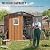 Outdoor Storage Shed 6x4 Ft, Lockable Metal Garden Shed with Window, Tool Shed Tiny House Vertical Outside Storage Building for Backyard, Lawn, Patio, Bike