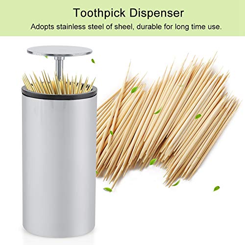 Tandenstoker-dispenser Automatische roestvrijstalen tandenstokerboxhouder Draagbare push-stijl container voor Home Hotel… - Image 4