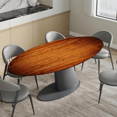 Morbuy Nappe Ovale Anti Taches avec Bord Élastique, Nappe Ovale en Polyester Lavable Imperméable Nappe de Table Ajustée Antidérapante pour Garten (Planche...