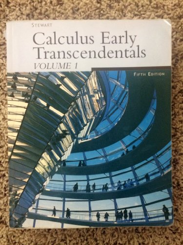 Calculus Early Tanscendentals (Volume 1)