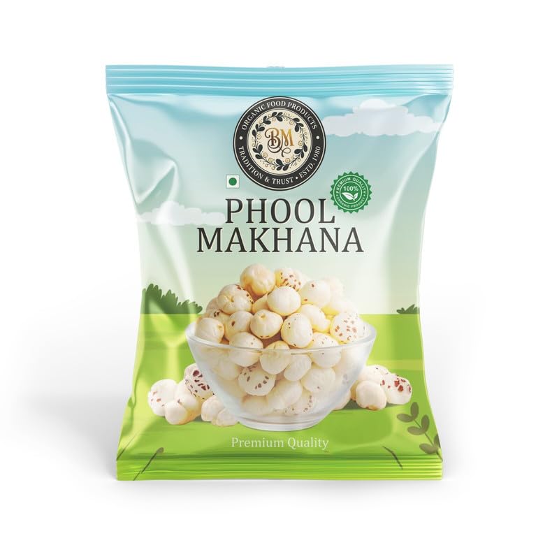BM ORGANIC FOOD PRODUCTS Phool Makhana 500gm | Premium Natural Hand-Picked Fox Nuts | Natural Lotus Seeds | Healthy Roasted Snack | High Fiber & Protein Rich | Gluten Free Makhana-image-15