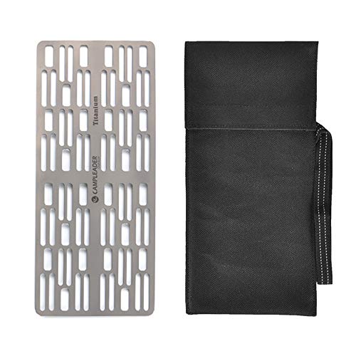 Grade, Romacci Titanium Barbecue Grill Placa ultraleve ao ar livre para churrasco de acampamento