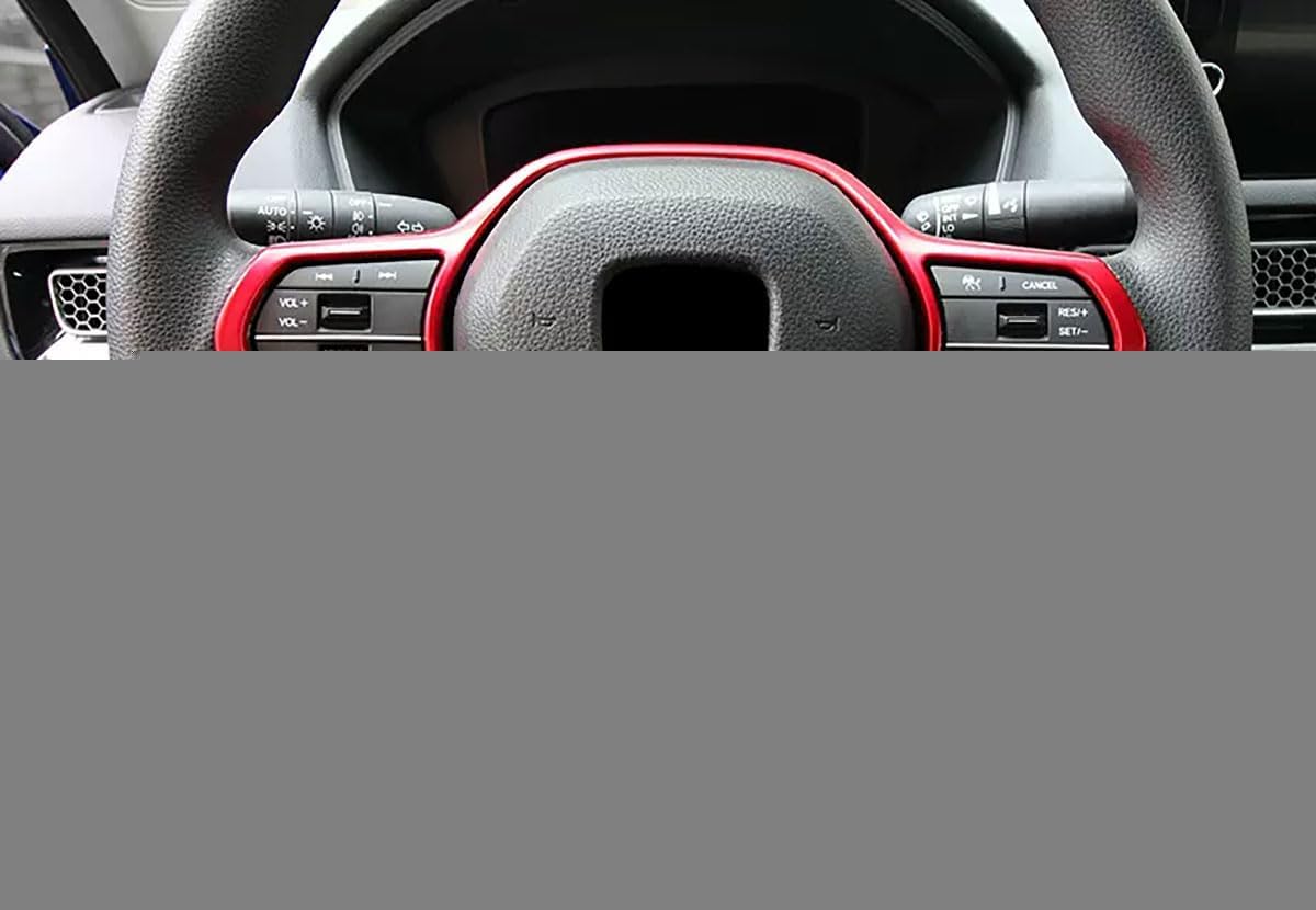 Interior Button Cover Trim Strips Compatible with Honda Civic 11TH GEN 2026 2025 2024 2023 2022 Car Accessories ABS 1PCS(Red)