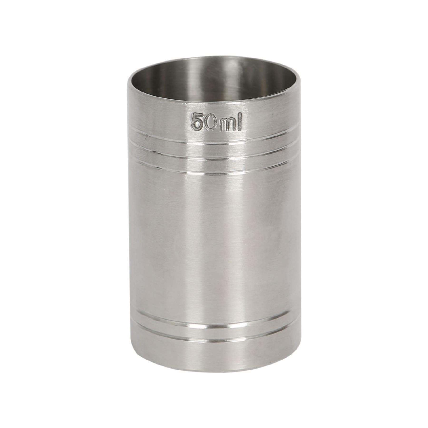 Rink Drink Silver Stainless Steel Thimble Measure - 50Ml - 1X Metal Pub Alcohol Shot Cocktail Spirit Wine Gin Whisky Drinks Measure Measuring Cup