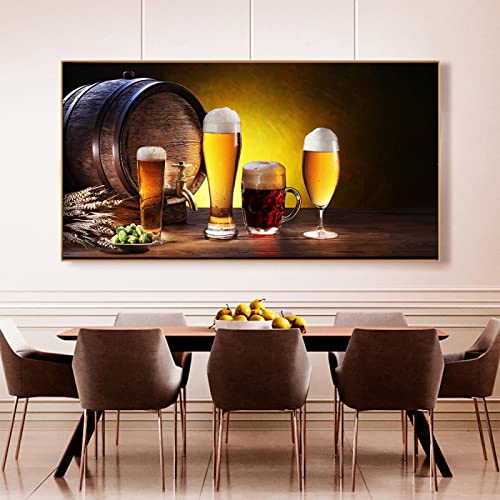 Affiche bière décoration murale 70x140cm pour bar et cuisine