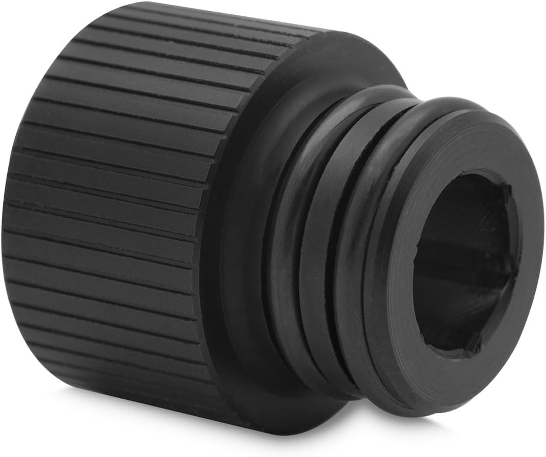 EKWB EK-Quantum Torque Push-in Adapter, Male, 14mm, Black, 2-Pack