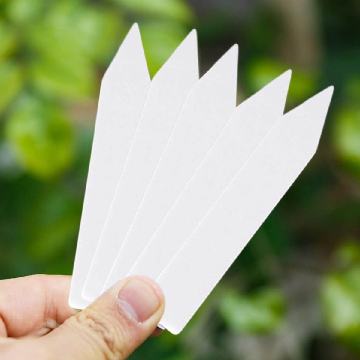 jojofuny 1000 Stück Weiße Kunststoff Pflanzenetiketten Wetterfest und Einfach zu Benutzen für Topfpflanzen und Botanische Gärten 10x2cm Pflanzenschilder